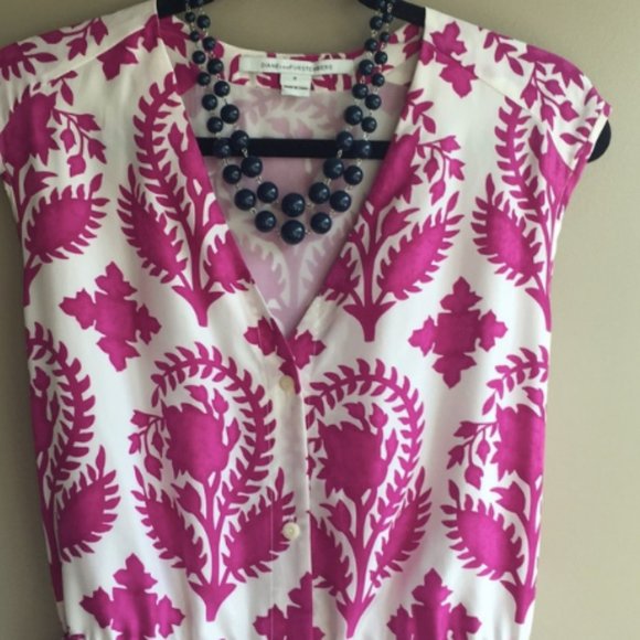 NWOT Diane Von Furstenberg Silk dress - Picture 3 of 8